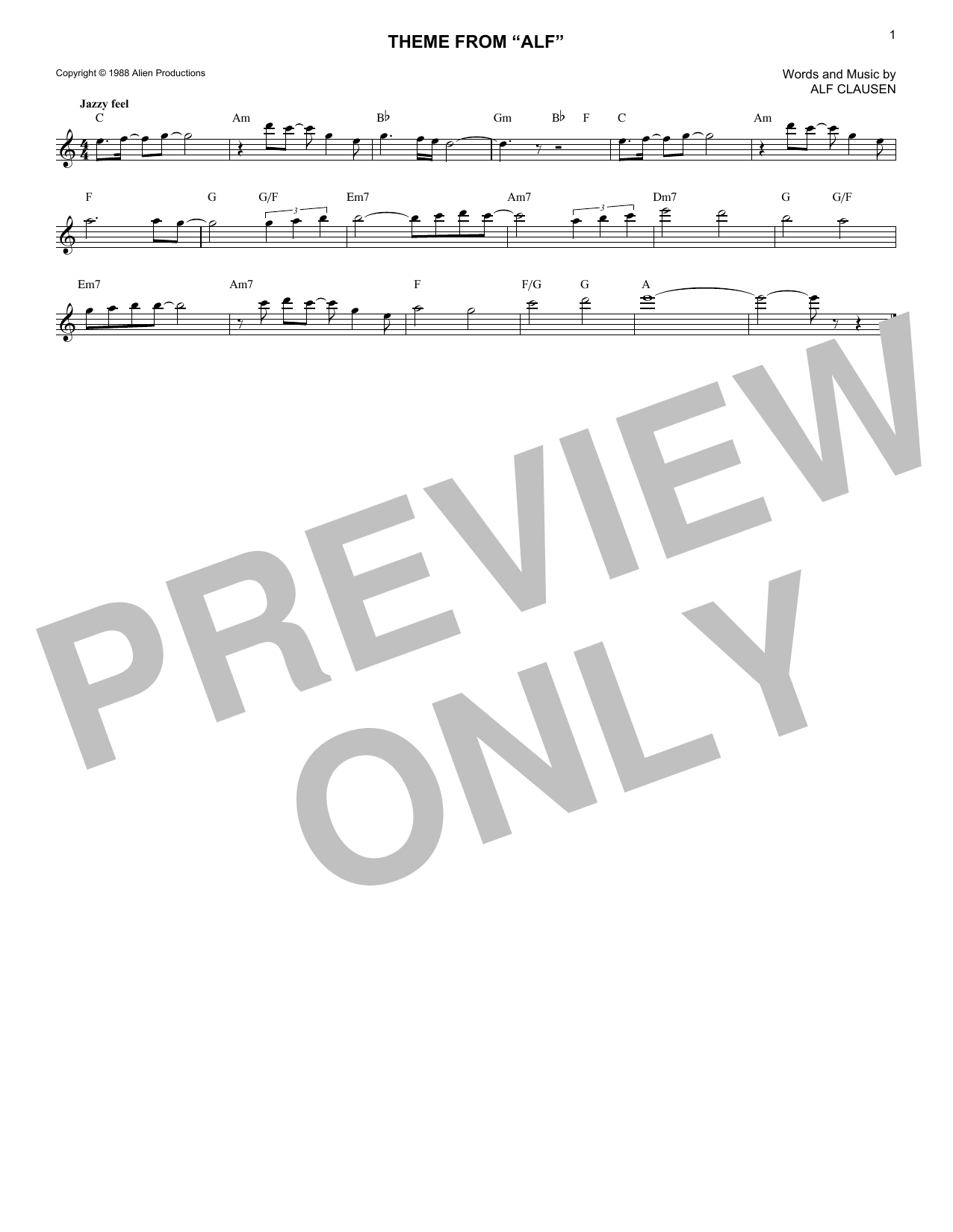 Produktbild zu:  Theme From "Alf" - Alf Clausen