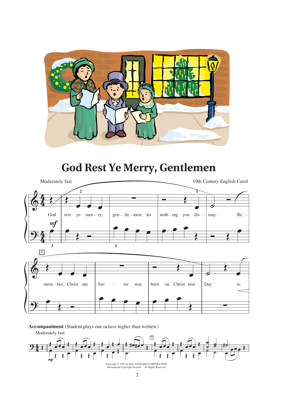 Produktgalerie: Seite 1 von 1 God Rest Ye Merry, Gentlemen, Traditional English Carol, Klavier