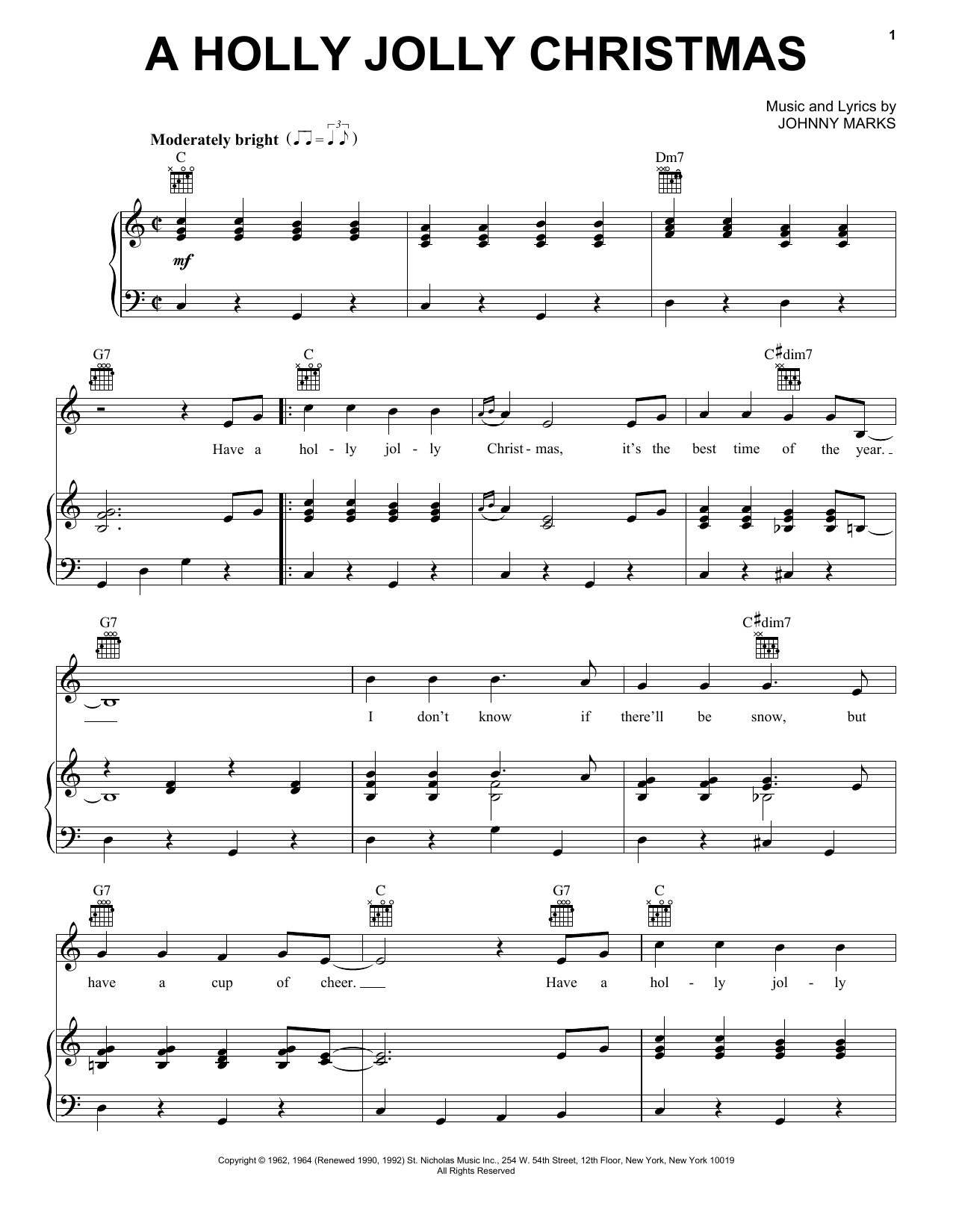 Product gallery: Page 1 of 1 A Holly Jolly Christmas, Johnny Marks