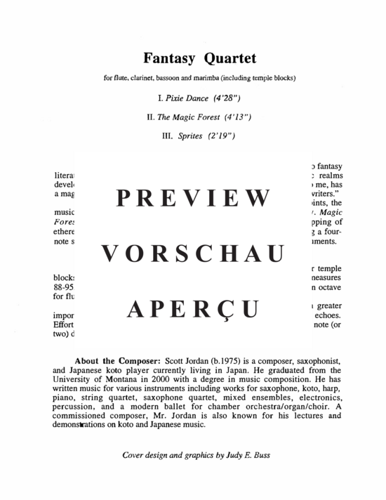 Product gallery: Page 3 of 21 Fantasy Quartet , , (flute, clarinet, bassoon and marimba)