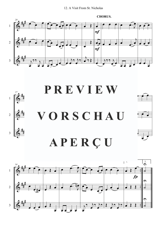 Produktgalerie: Seite 3 von 6 A Visit From St. Nicholas, , Violinen Trio