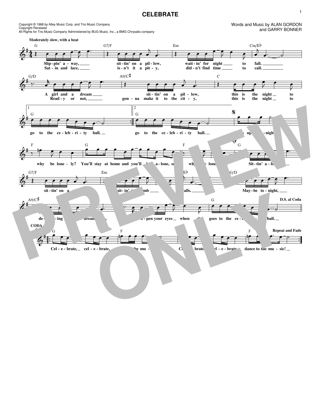 Produktgalerie: Seite 1 von 1 Celebrate, Three Dog Night, Melodieinstrument