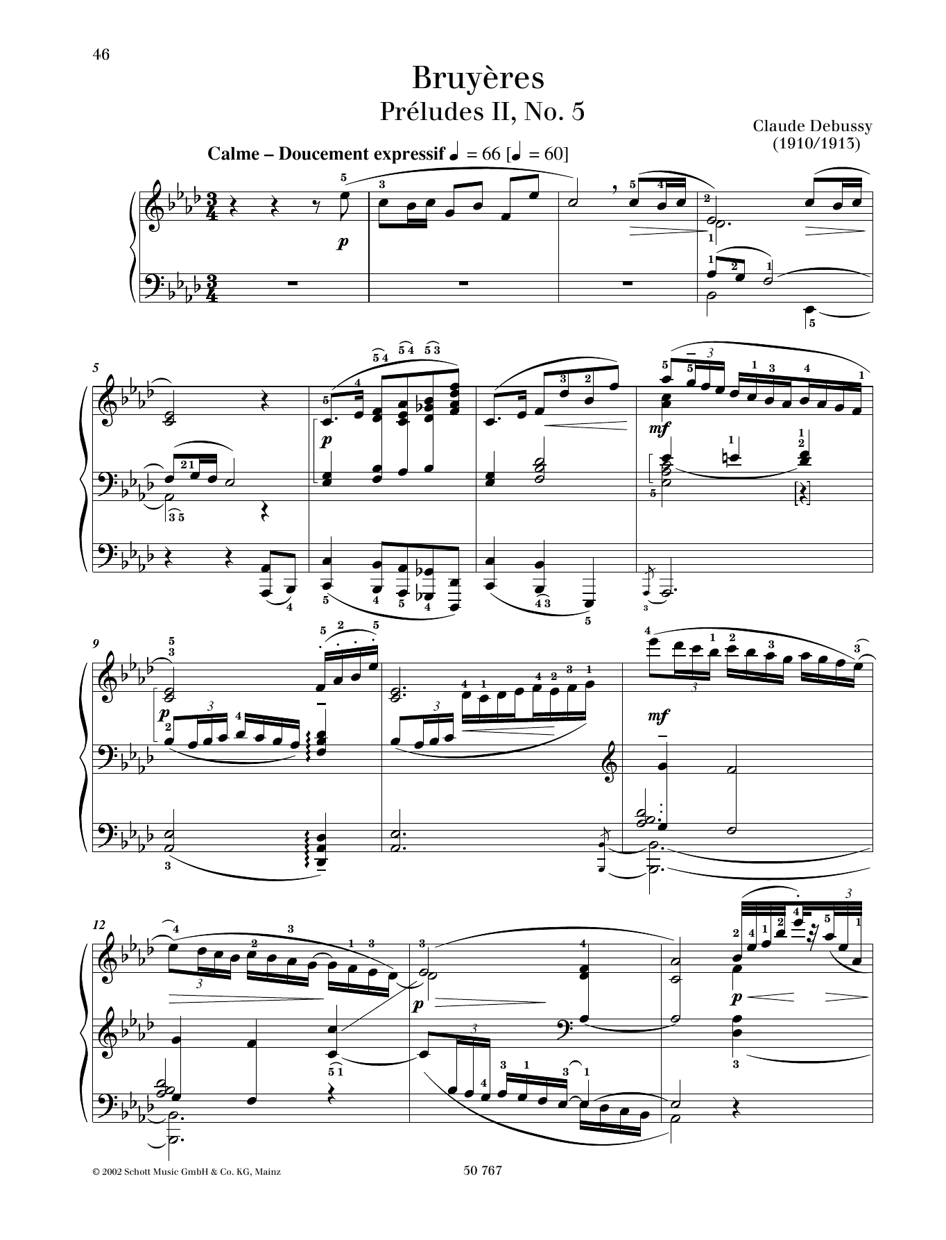 Product gallery: Page 1 of 1 Bruyères, Claude Debussy
