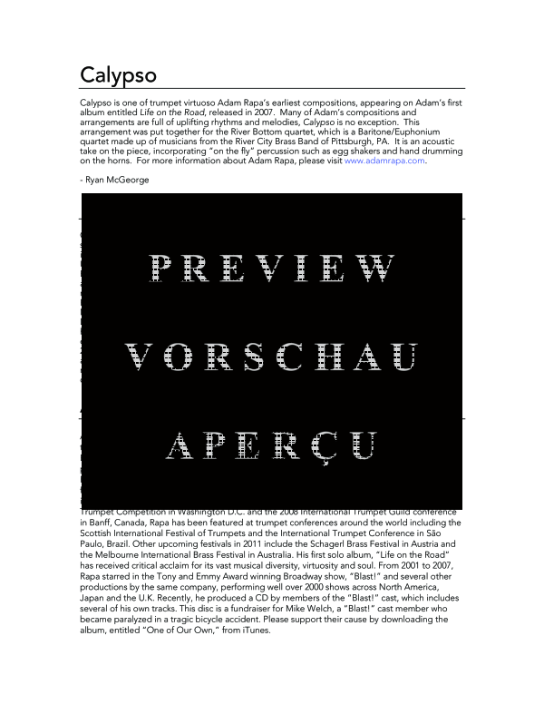 Product gallery: Page 4 of 11 Calypso, , (Tuba Quartett EETT)