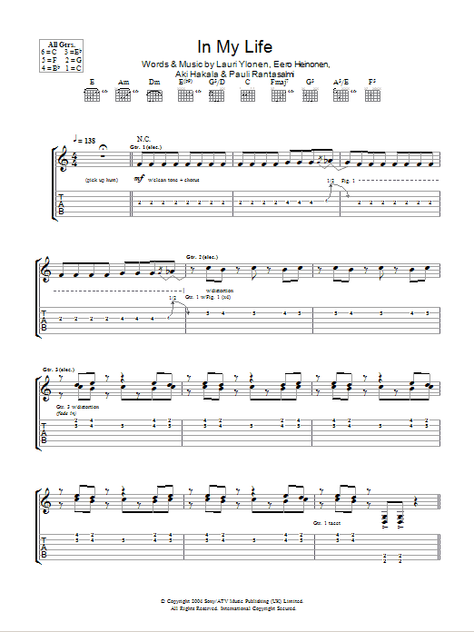 Product gallery: Page 1 of 1 In My Life, The Rasmus