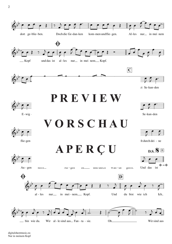 Produktgalerie: Seite 3 von 4 Nur in meinem Kopf , Bourani, Andreas, (Oboe / Fagott)