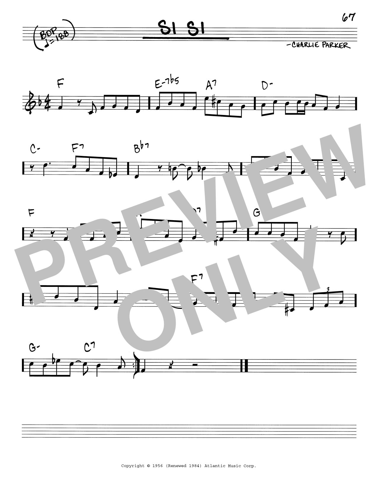 Product picture to:  Si Si - Charlie Parker