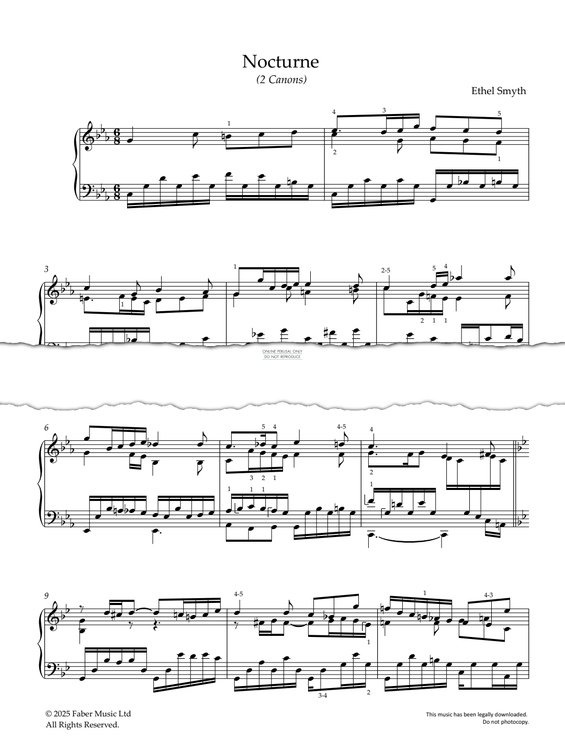 Produktgalerie: Seite 1 von 1 Nocturne (2 Canons), Ethel Smyth, Klavier