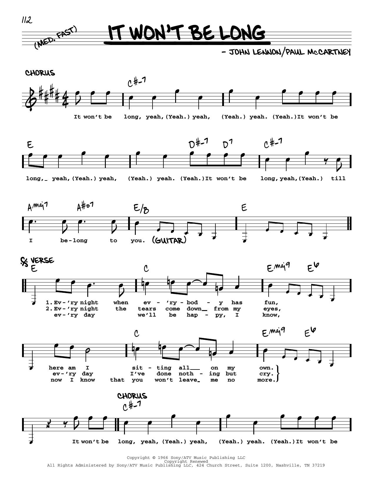 Product gallery: Page 1 of 1 It Won't Be Long [Jazz version], The Beatles