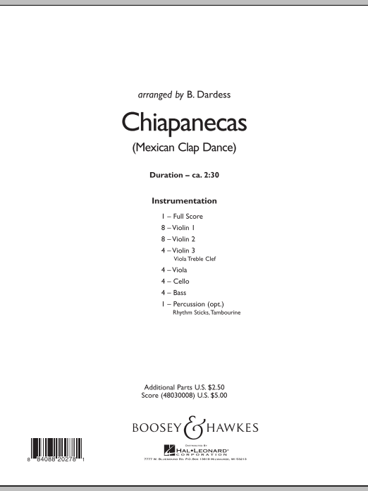 Product picture to: Chiapanecas (Mexican Clap Dance) - Conductor Score (Full Score)