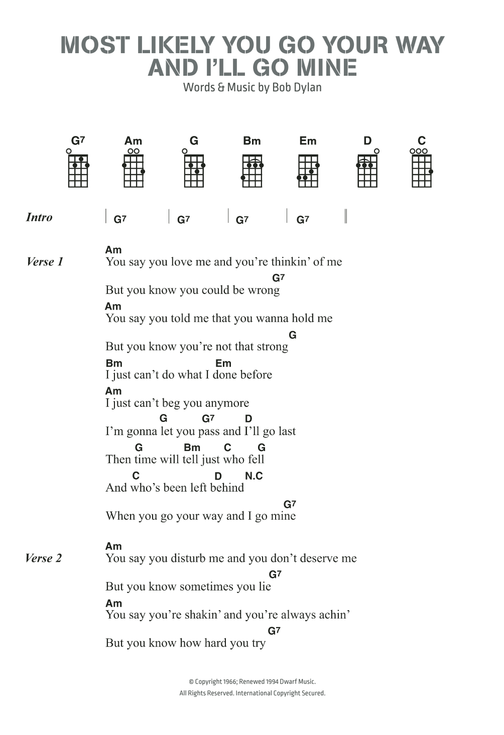 Produktbild zu: Most Likely You Go Your Way (And I'll Go Mine)