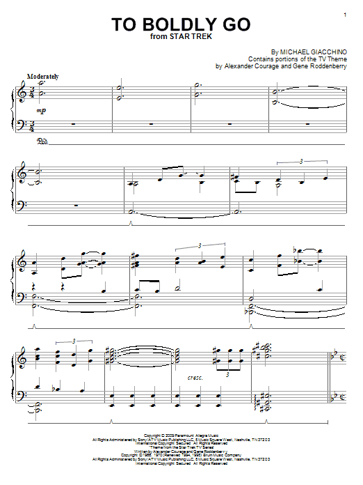 Product gallery: Page 1 of 1 To Boldly Go, Michael Giacchino