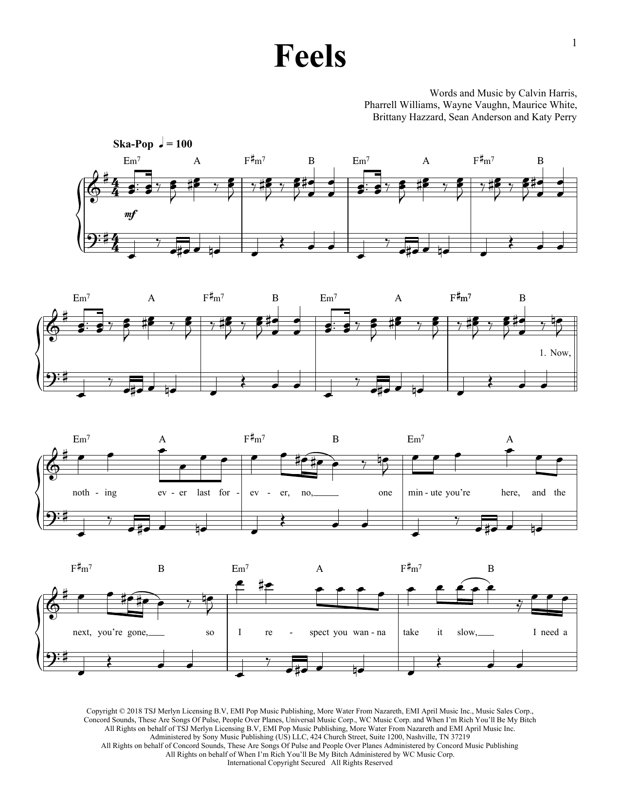 Produktbild zu:  Feels (feat. Pharrell Williams, Katy Perry & Big Sean) - Calvin Harris