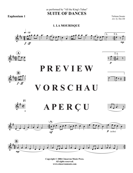 Product gallery: Page 12 of 21 Suite of Dances - 5 Sätze , , (Tuba Quartet: 2x Baritone, 2xTuba)