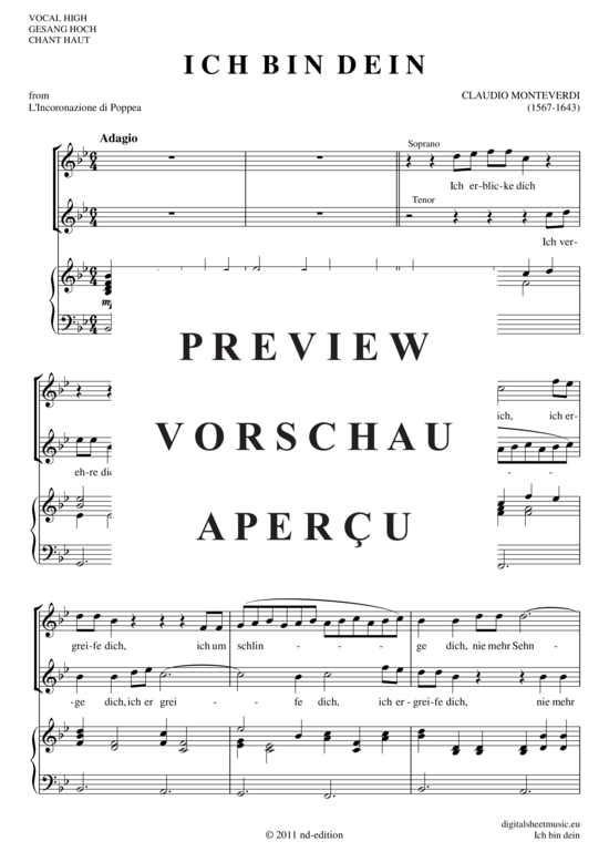 Product gallery: Page 2 of 6 Ich bin dein , , (Wedding duet - soprano & tenor)