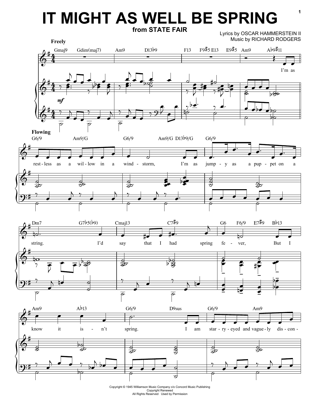 Product picture to: It Might As Well Be Spring [Jazz version] (arr. Brent Edstrom)