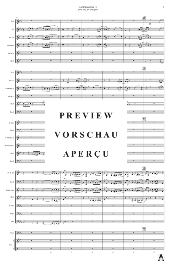 Produktgalerie: Seite 6 von 13 Contrapunctus 3 aus Kunst der Fuge , , (Concert Band)
