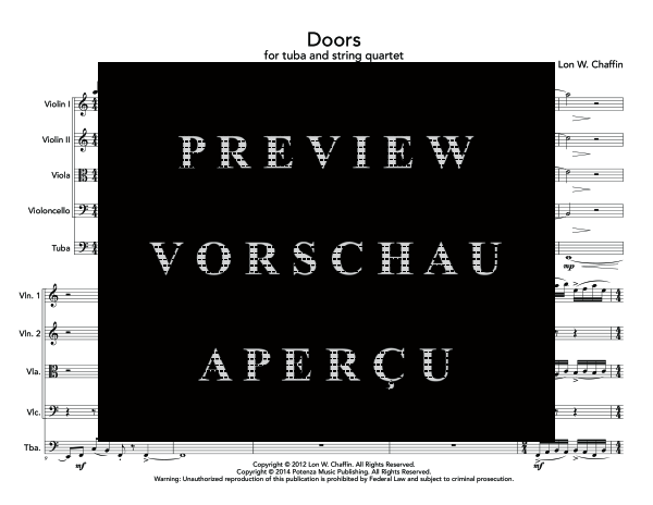 gallery: Doors, , (Tuba Solo + Streicher Quartett)