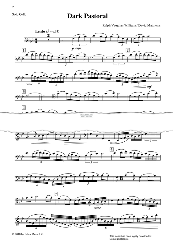 Produktgalerie: Seite 1 von 1 Dark Pastoral, Ralph Vaughan Williams, Violoncello