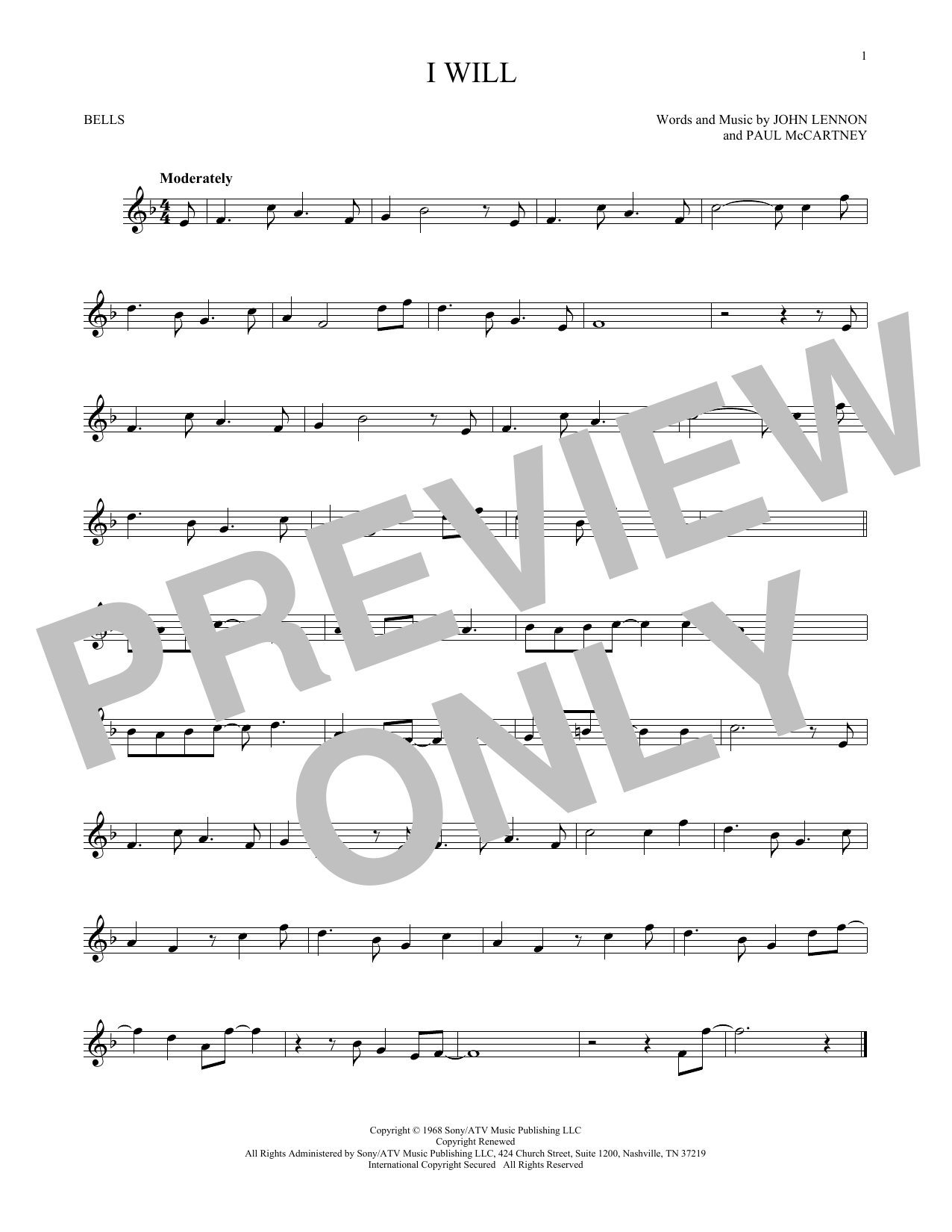 Produktbild zu:  I Will - The Beatles