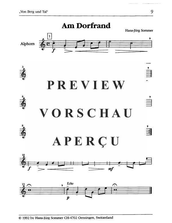 Produktgalerie: Seite 11 von 11 Von Berg and Tal, , Alphorn Soli, Duette, Trios