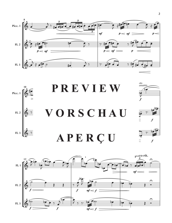 gallery: Splash! , , (3 Flöten - jeweils doppelt auf Piccoloflöte)