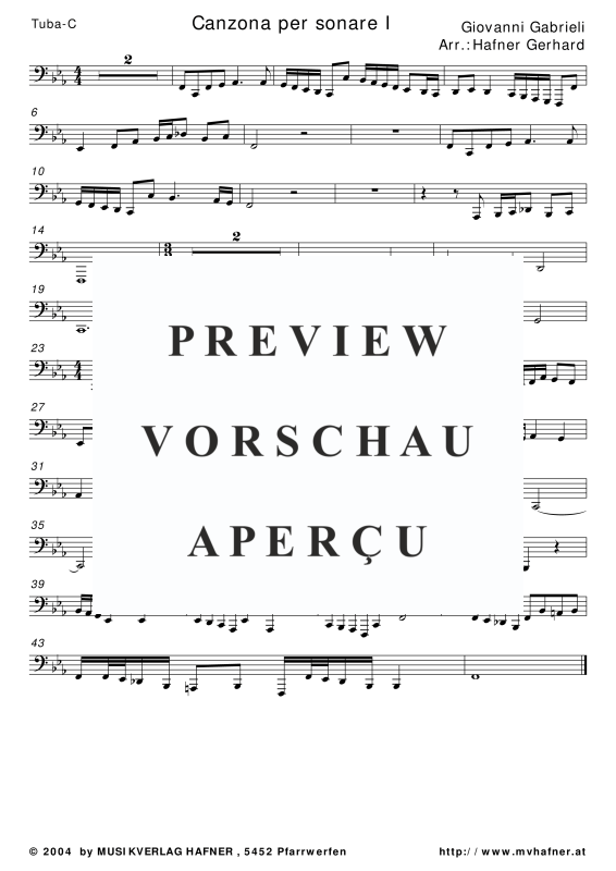 Produktgalerie: Seite 11 von 11 Canzona per sonare I, , (Blechbläser Quintett)