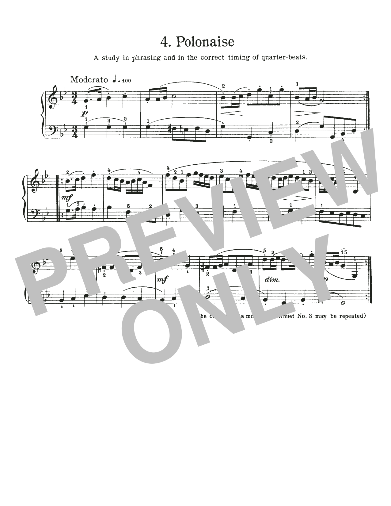 Produktgalerie: Seite 1 von 1 Polonaise In G Minor, BWV Appendix 119, Johann Sebastian Bach, Klavier