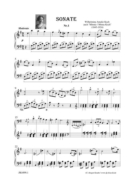 Produktbild zu: Sonate Nr. 1Wilhelmina Amalie Koch
