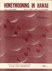 cover: Honeymooning In Hawaii, James Hanley, Gesang, Gitarre, Klavier
