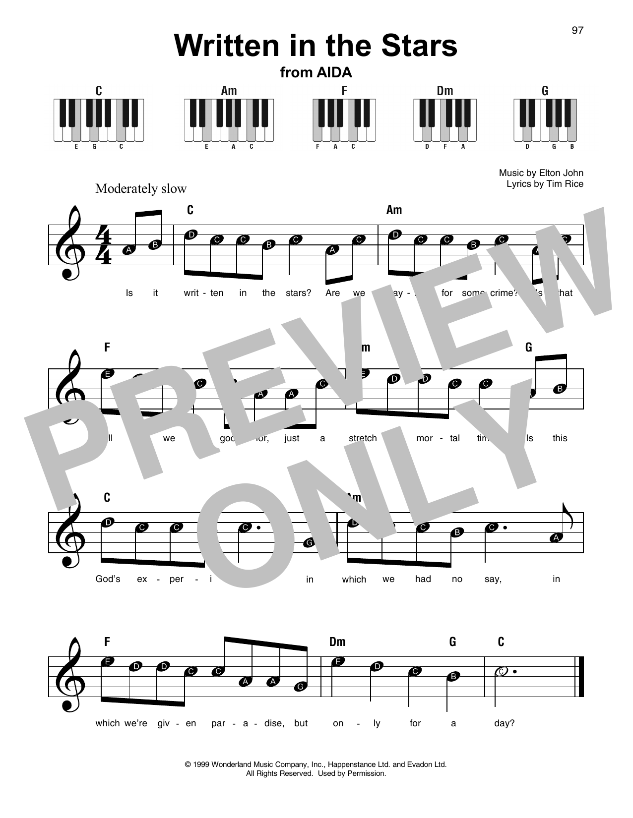 Produktbild zu: Written In The Stars (from Aida)