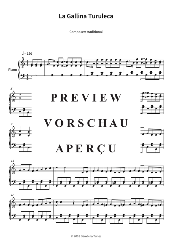 Produktgalerie: Seite 4 von 7 La Gallina Turuleca , , Klavier Solo