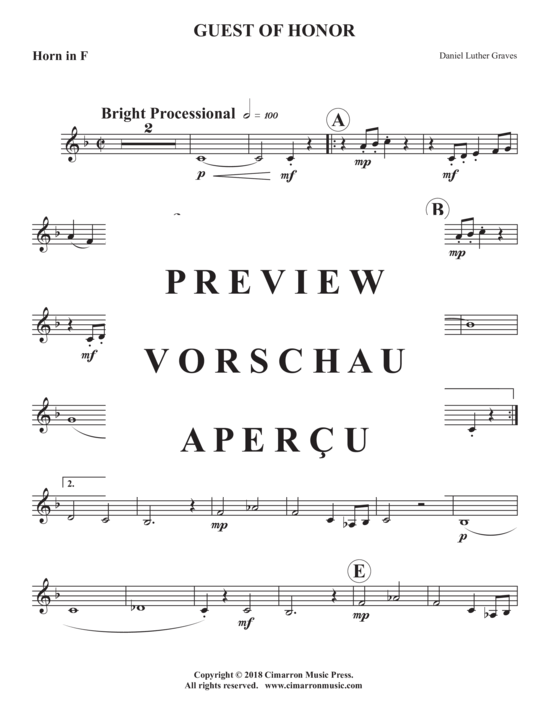 Product gallery: Page 11 of 16 Guest of Honor , , (Brass Quintet)