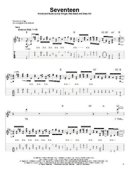 Produktgalerie: Seite 1 von 1 Seventeen, Winger, Gitarre