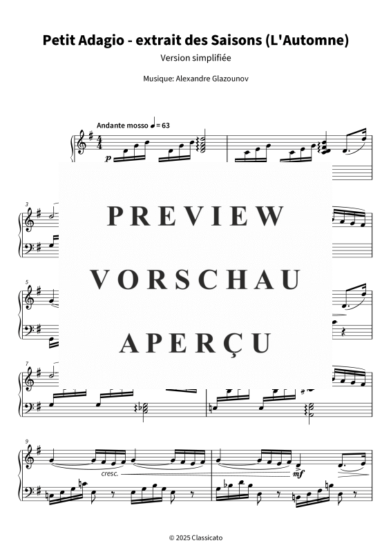 Product gallery: Page 5 of 6 Petit Adagio - Version simplifiée, , Piano Solo