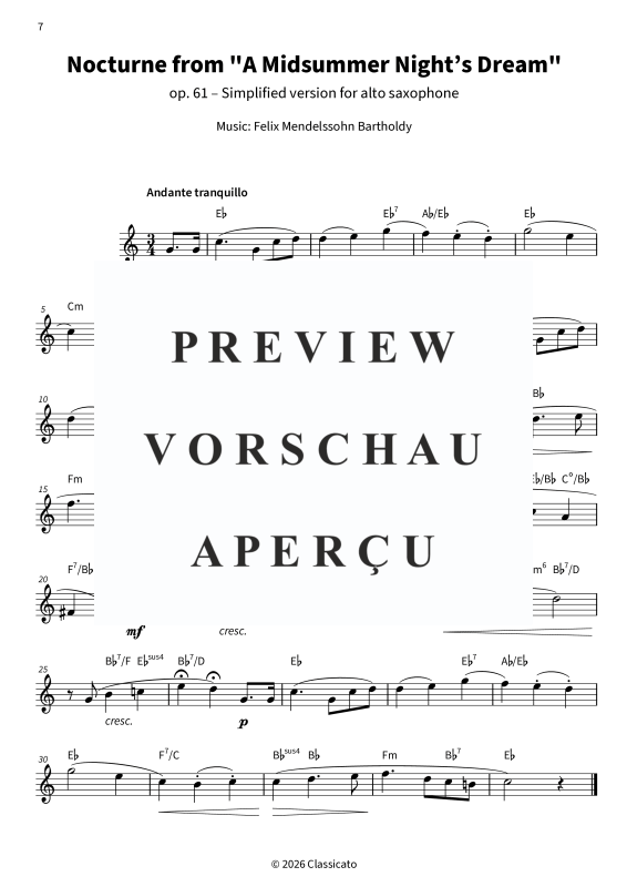 Produktgalerie: Seite 9 von 11 Gentle Sounds on the Alto Sax - Dreamy Melodies & Tender Classics - Easy Arrangements, , Alto Saxophone Solo and Chords