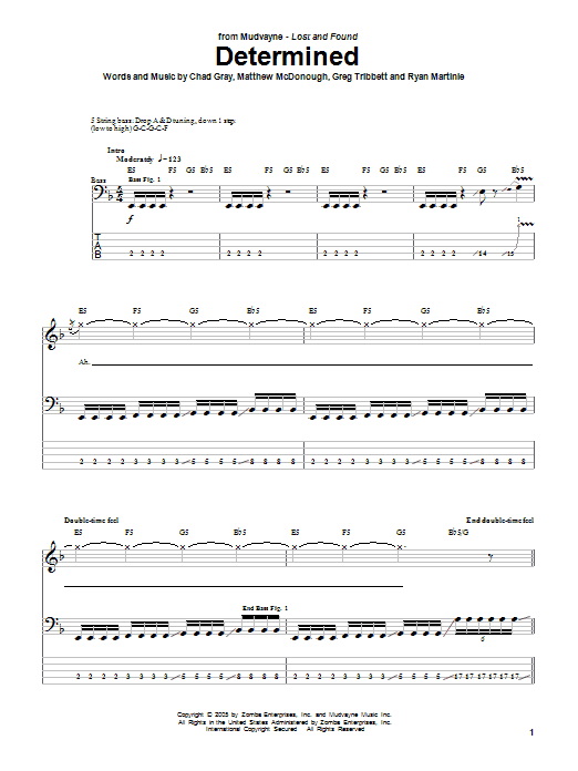 Produktgalerie: Seite 1 von 1 Determined, Mudvayne, E-Bass