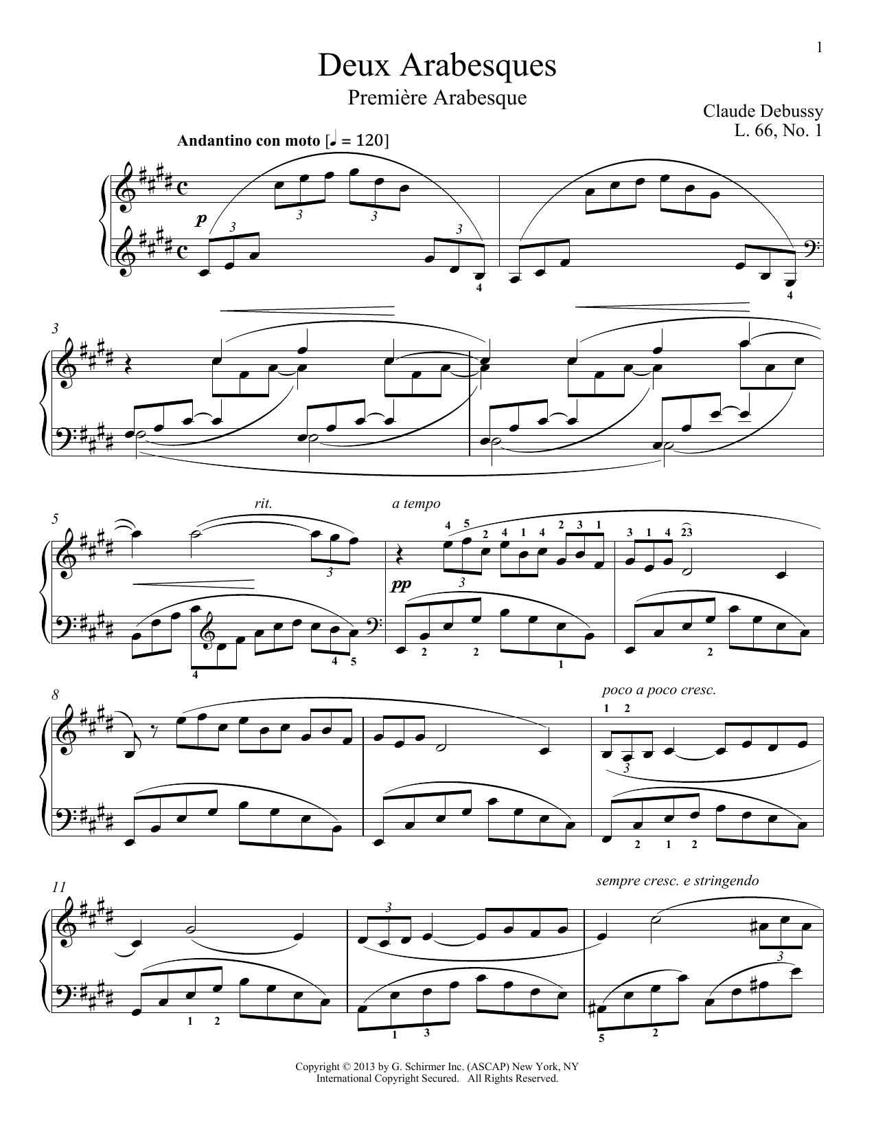 Product gallery: Page 1 of 1 Deux Arabesques, Claude Debussy