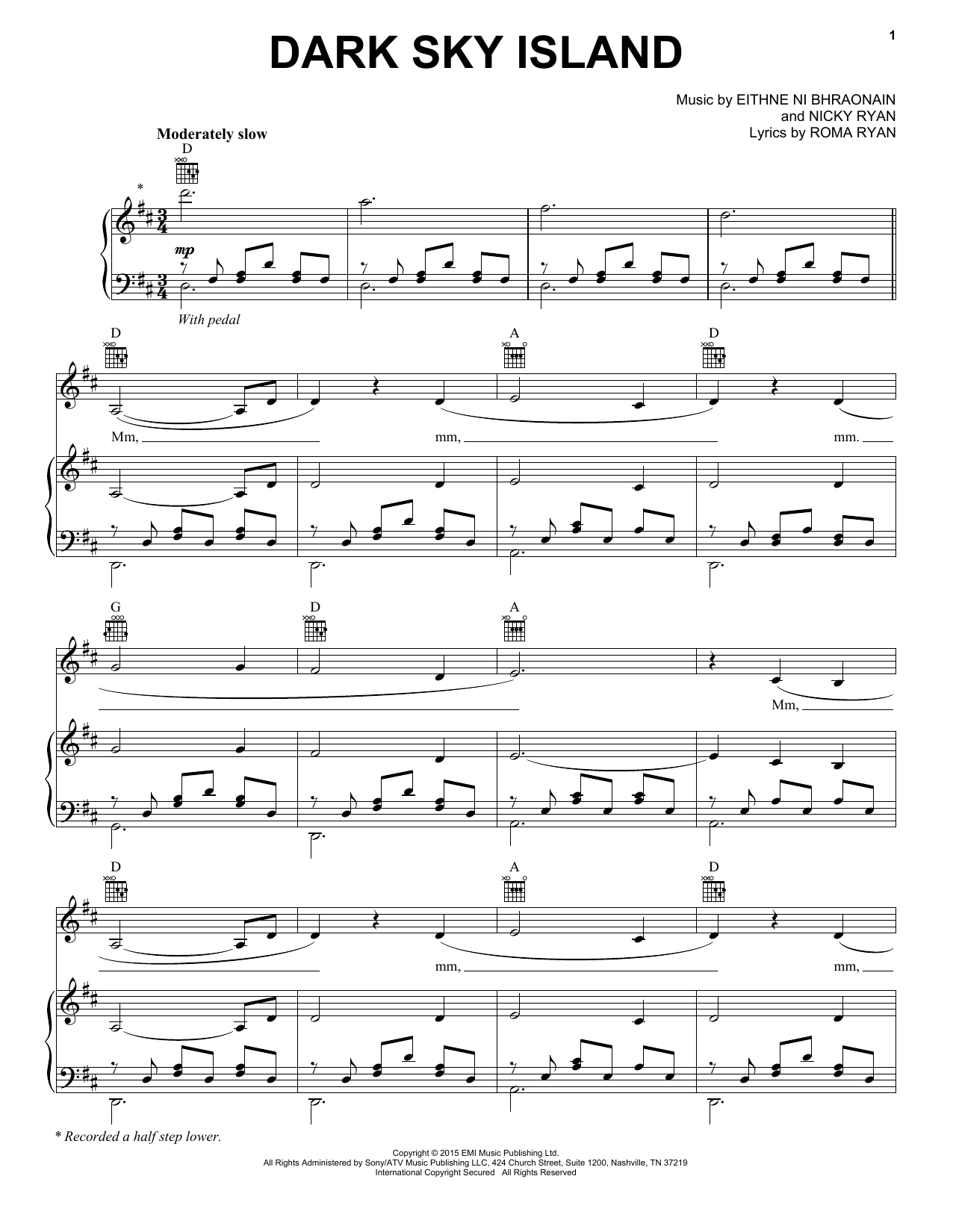 Produktgalerie: Seite 1 von 1 Dark Sky Island, Enya, Gesang, Gitarre, Klavier