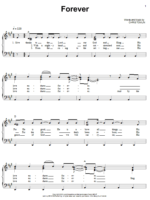 Produktgalerie: Seite 1 von 1 Forever, Chris Tomlin, Gesang, Gitarre, Klavier