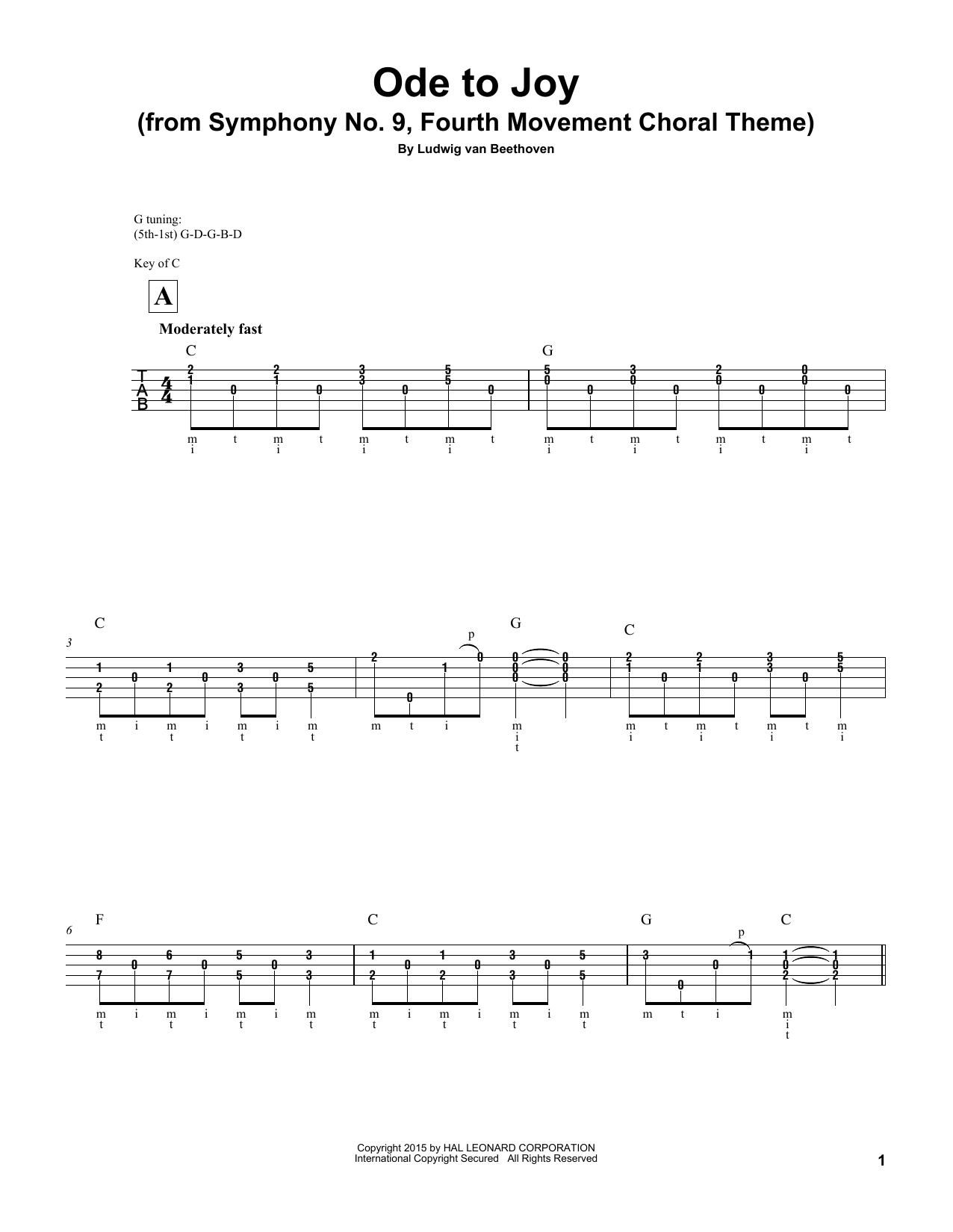 Produktgalerie: Seite 1 von 1 Ode To Joy, Ludwig Van Beethoven, Banjo