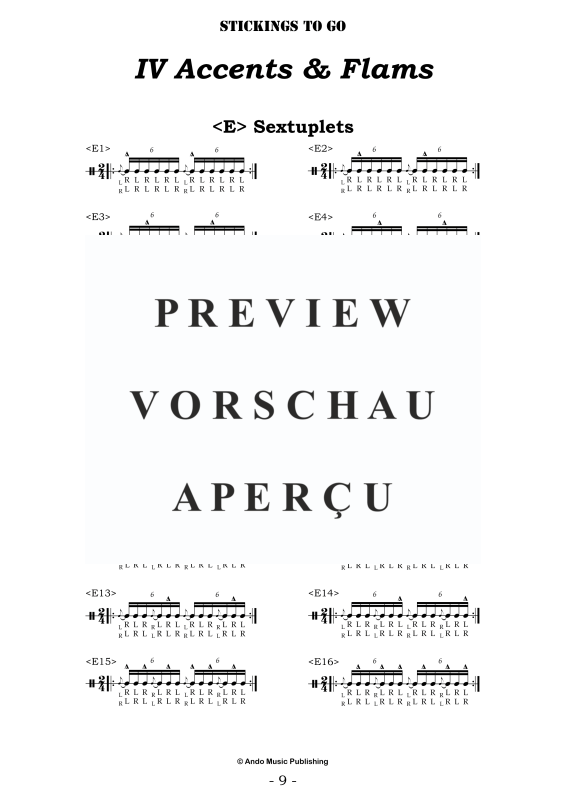 gallery: Stickings to go - Warm-up for Drums, , Percussion