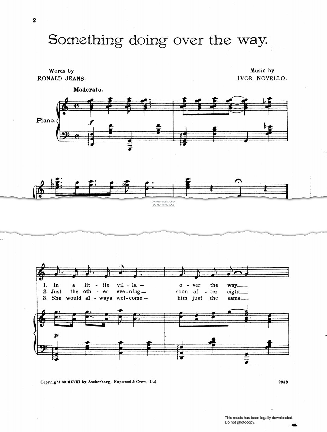 Produktbild zu: Something Doing Over The Way (from 'Tabs')
