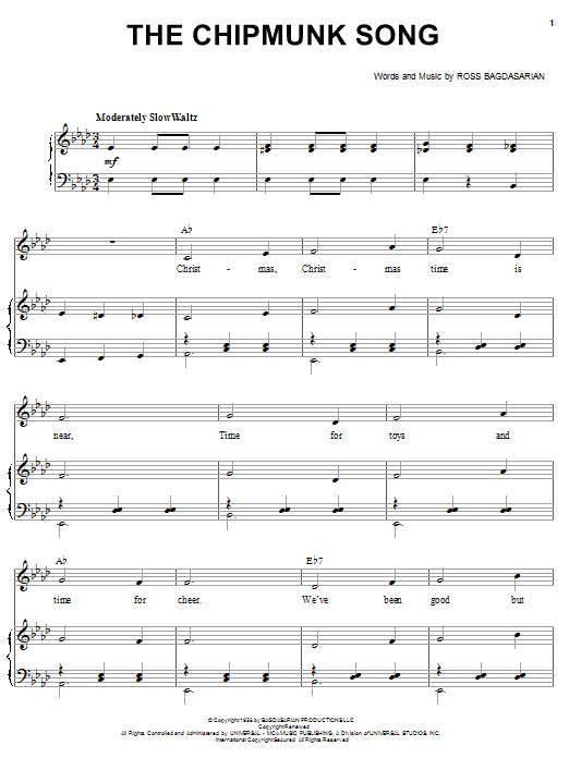 Produktbild zu: The Chipmunk Song