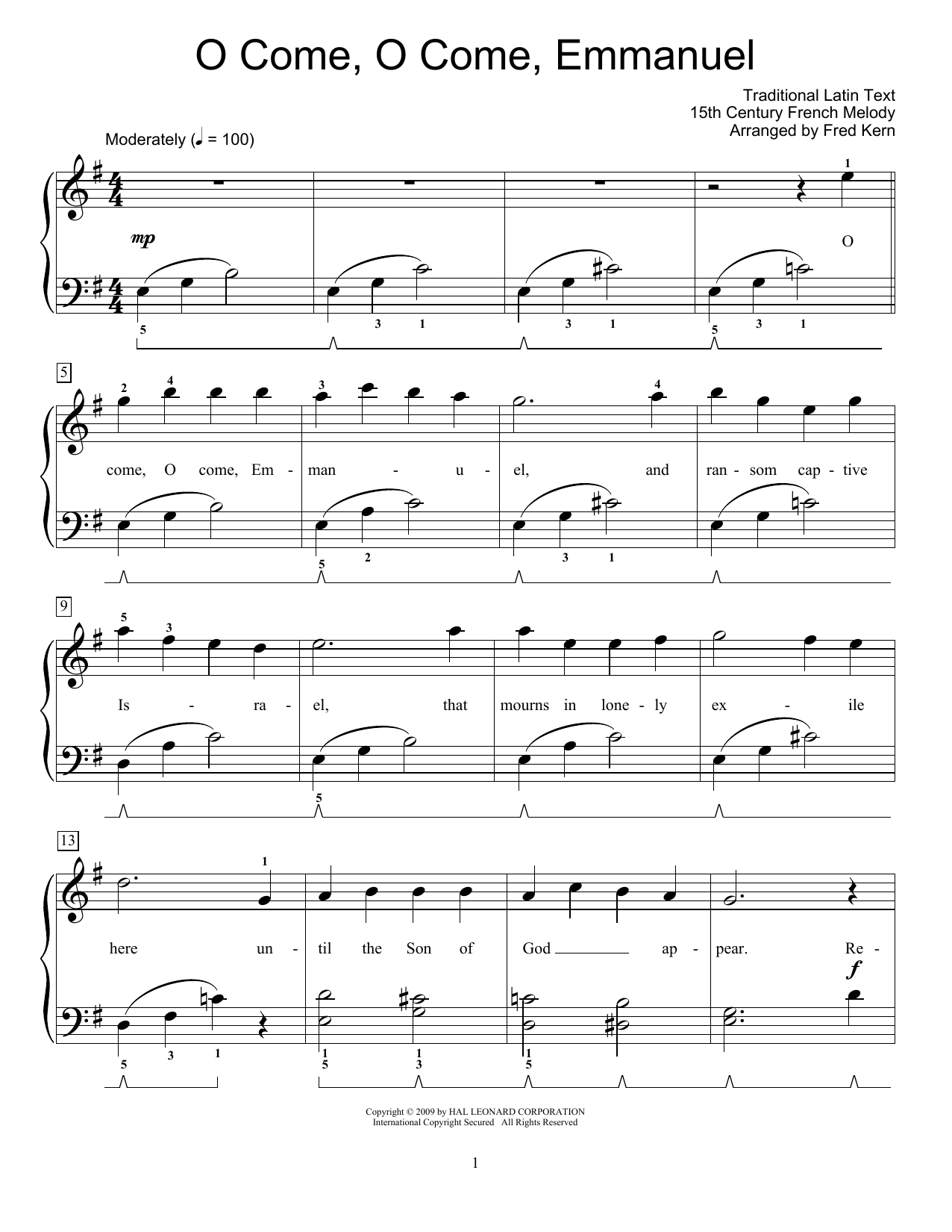 Produktbild zu: O Come, O Come Emmanuel