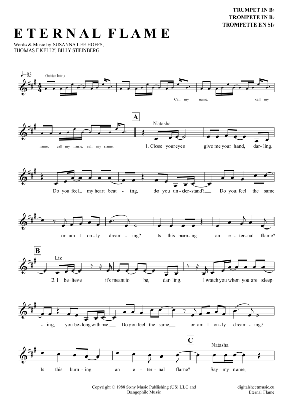 Product gallery: Page 1 of 4 Eternal Flame , Kitten, Atomic, Trumpet in B-flat