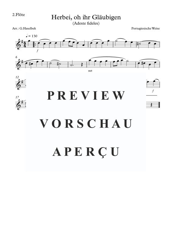 Produktgalerie: Seite 5 von 7 Herbei oh ihr Gläubigen, , Flötenquartett