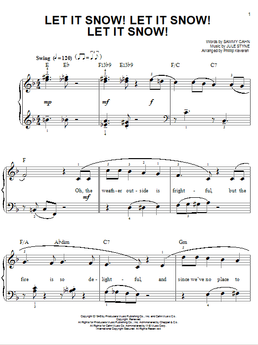 Produktbild zu: Let It Snow! Let It Snow! Let It Snow! [Jazz version] (arr. Phillip Keveren)