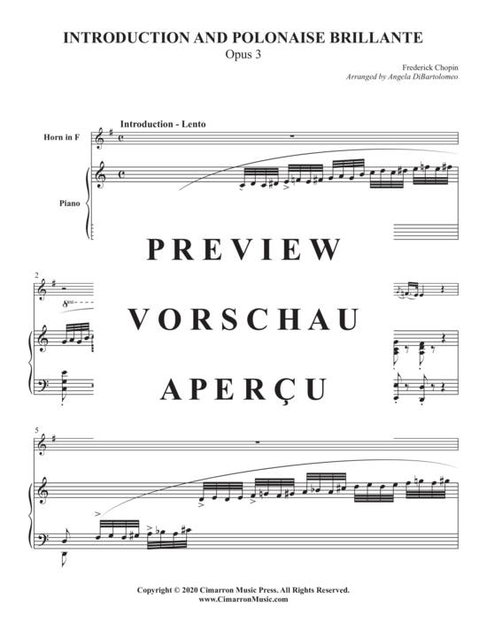Produktgalerie: Seite 3 von 21 Introduction and Polonaise Brilliante , , (Horn in F + Klavier)