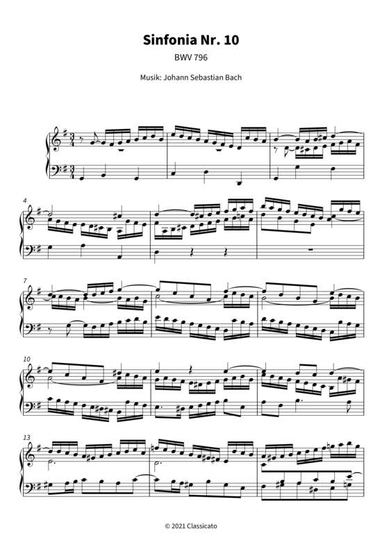 gallery: Sinfonia Nr. 10 - BWV 796 , , (Klavier Solo)
